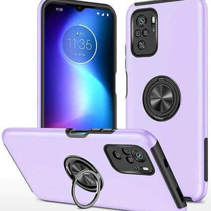Xiaomi Poco F3 Elit Yüzüklü Kapak Kılıf - Mor