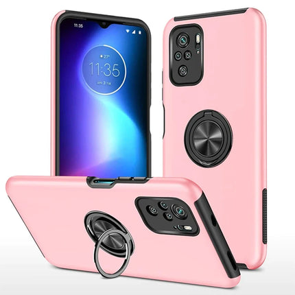 Xiaomi Poco F3 Elit Yüzüklü Kapak Kılıf - Pembe