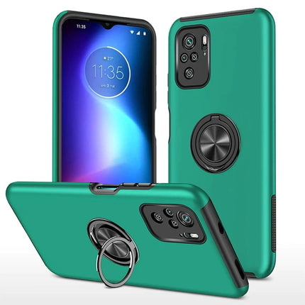 Xiaomi Poco F3 Elit Yüzüklü Kapak Kılıf - Yeşil