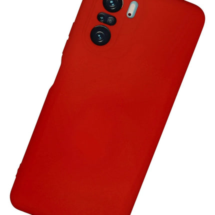 Xiaomi Poco F3 Nano içi Kadife Silikon Kılıf - Kırmızı 2