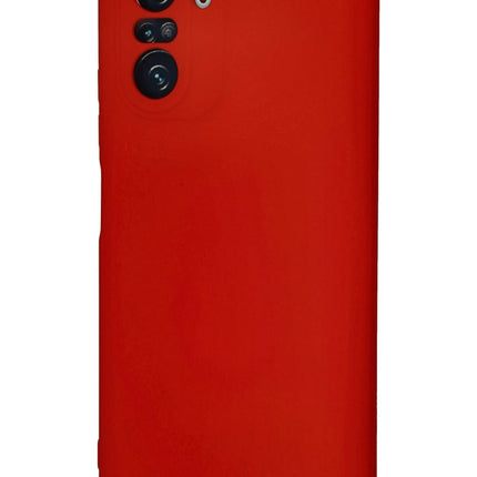 Xiaomi Poco F3 Nano içi Kadife Silikon Kılıf - Kırmızı 3