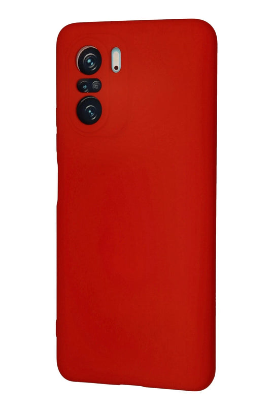 Xiaomi Poco F3 Nano içi Kadife Silikon Kılıf - Kırmızı 3