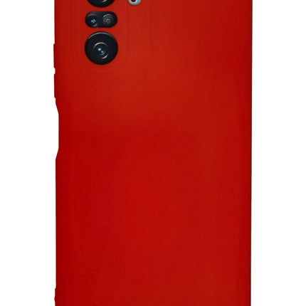 Xiaomi Poco F3 Nano içi Kadife Silikon Kılıf - Kırmızı