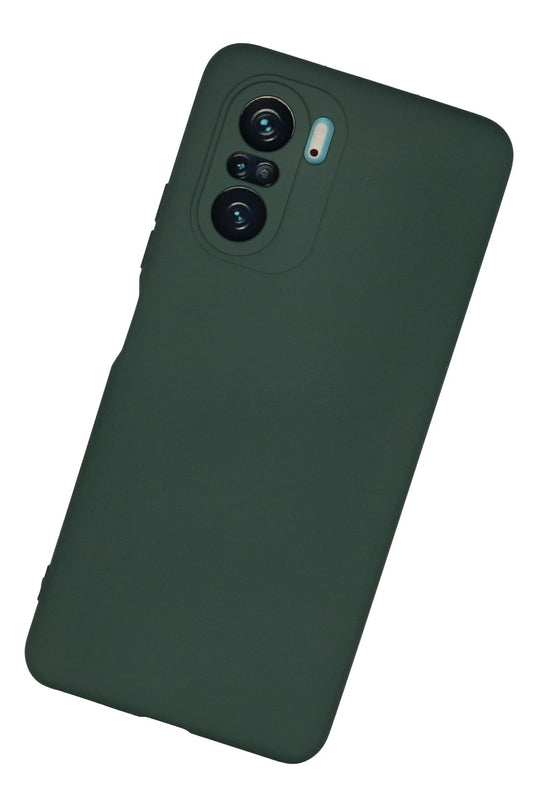 Xiaomi Poco F3 Nano içi Kadife Silikon Kılıf - Koyu Yeşil 3