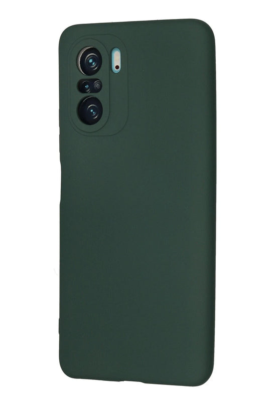 Xiaomi Poco F3 Nano içi Kadife Silikon Kılıf - Koyu Yeşil 2