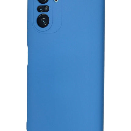 Xiaomi Poco F3 Nano içi Kadife Silikon Kılıf - Mavi 3