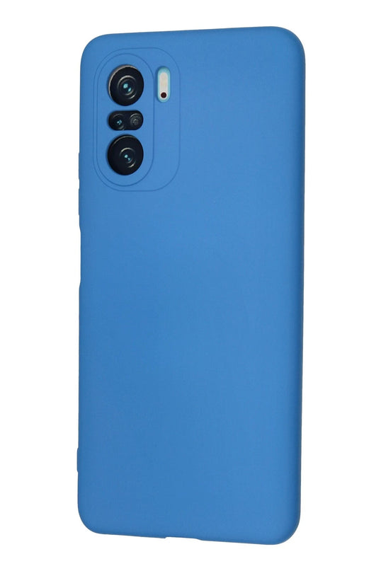 Xiaomi Poco F3 Nano içi Kadife Silikon Kılıf - Mavi 3