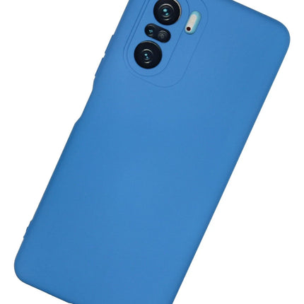 Xiaomi Poco F3 Nano içi Kadife Silikon Kılıf - Mavi 2