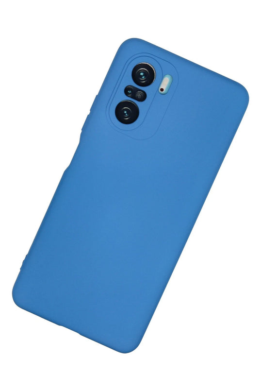Xiaomi Poco F3 Nano içi Kadife Silikon Kılıf - Mavi 2