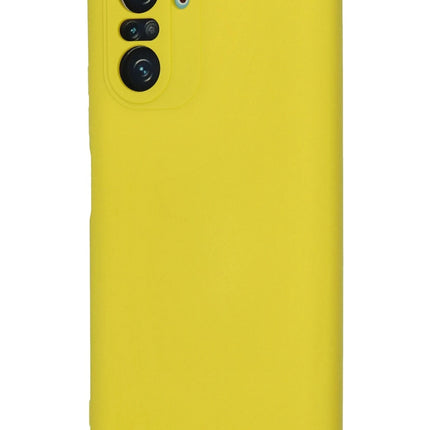 Xiaomi Poco F3 Nano içi Kadife Silikon Kılıf - Sarı 3