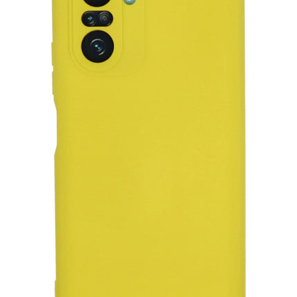 Xiaomi Poco F3 Nano içi Kadife Silikon Kılıf - Sarı