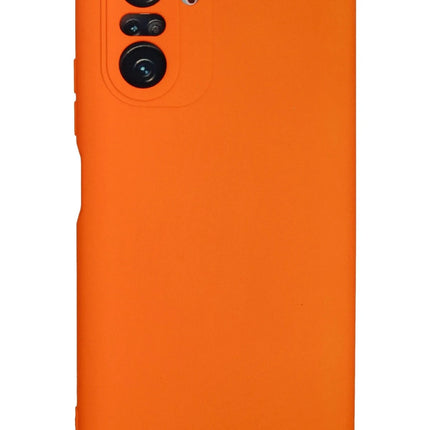 Xiaomi Poco F3 Nano içi Kadife Silikon Kılıf - Turuncu