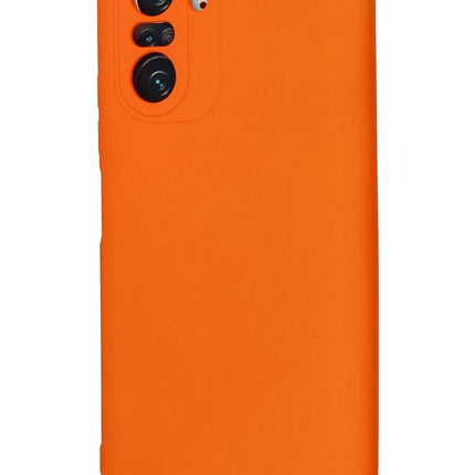 Xiaomi Poco F3 Nano içi Kadife Silikon Kılıf - Turuncu 2