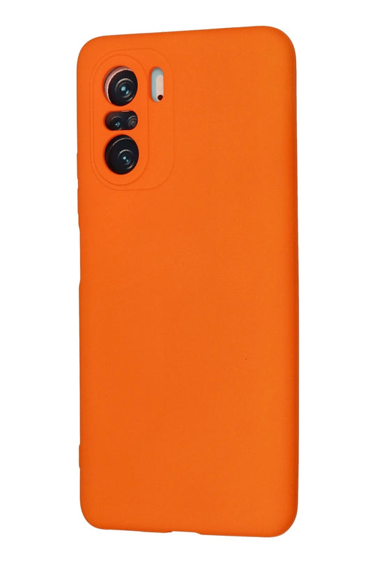 Xiaomi Poco F3 Nano içi Kadife Silikon Kılıf - Turuncu 2