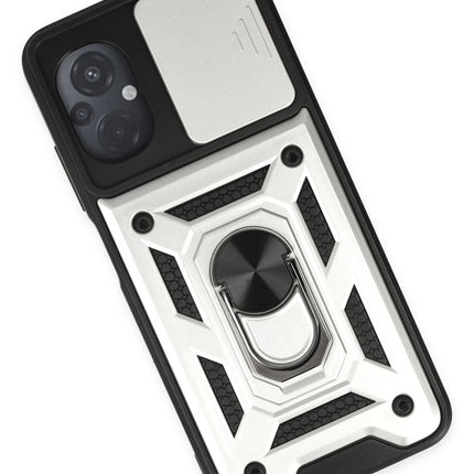 Xiaomi Poco M5 Pars Lens Yüzüklü Silikon Kılıf - Gümüş 3