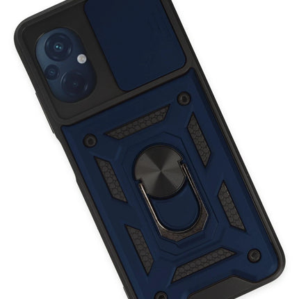 Xiaomi Poco M5 Pars Lens Yüzüklü Silikon Kılıf - Lacivert 3