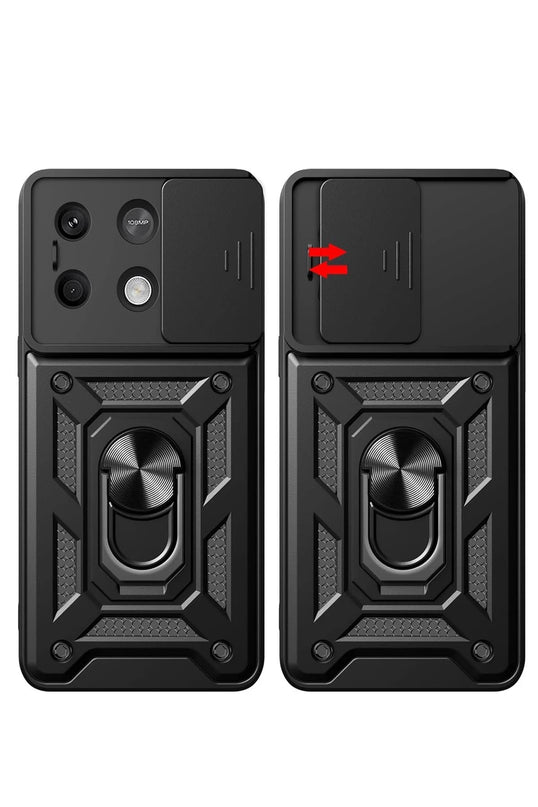 Xiaomi Poco M6 Pro 4G Pars Lens Yüzüklü Silikon Kılıf - Gümüş 3