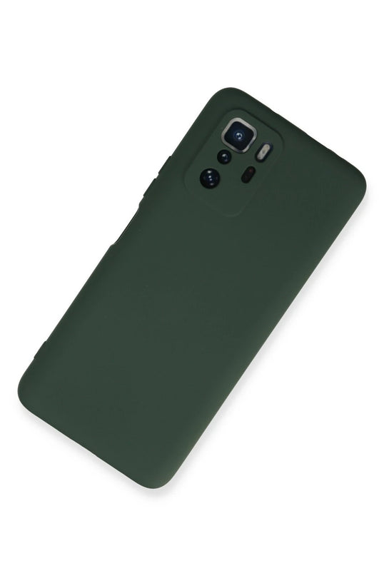 Xiaomi Poco X3 GT Nano içi Kadife Silikon Kılıf - Koyu Yeşil 2