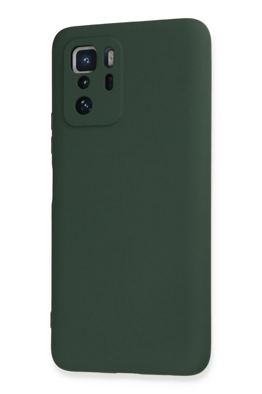 Xiaomi Poco X3 GT Nano içi Kadife Silikon Kılıf - Koyu Yeşil 3