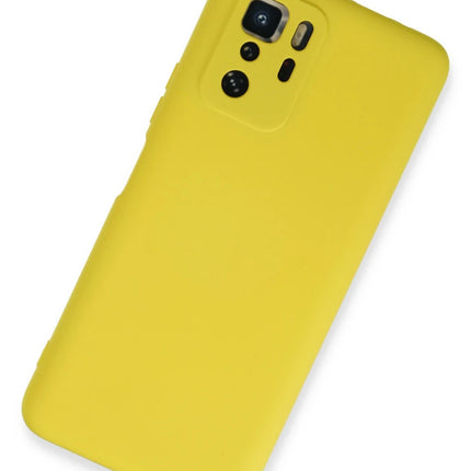 Xiaomi Poco X3 GT Nano içi Kadife Silikon Kılıf - Sarı 2