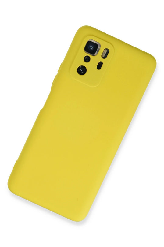 Xiaomi Poco X3 GT Nano içi Kadife Silikon Kılıf - Sarı 2