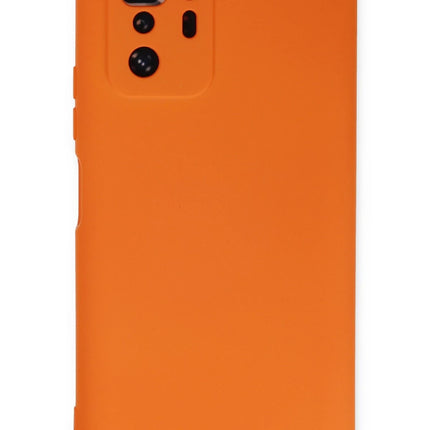 Xiaomi Poco X3 GT Nano içi Kadife Silikon Kılıf - Turuncu