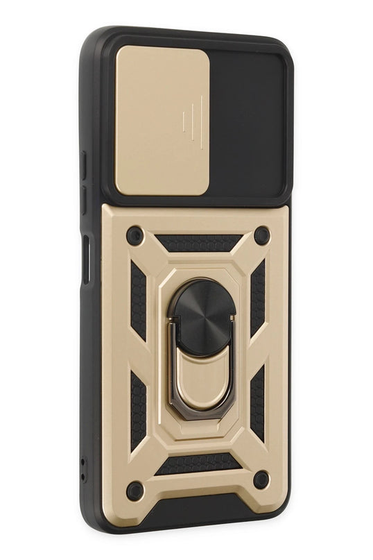 Xiaomi Poco X3 GT Pars Lens Yüzüklü Silikon Kılıf - Gold 2