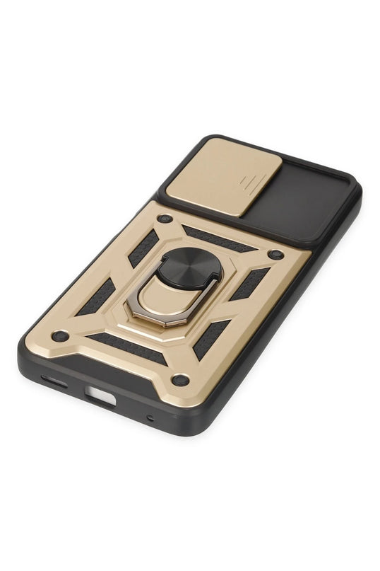 Xiaomi Poco X3 GT Pars Lens Yüzüklü Silikon Kılıf - Gold 5