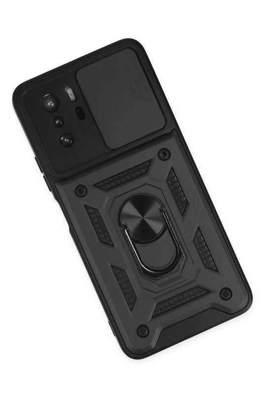 Xiaomi Poco X3 GT Pars Lens Yüzüklü Silikon Kılıf - Siyah 3