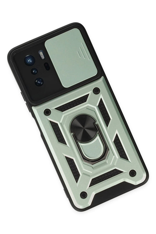 Xiaomi Poco X3 GT Pars Lens Yüzüklü Silikon Kılıf - Yeşil 3