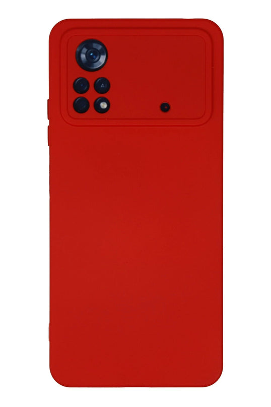 Xiaomi Poco X4 Pro 5G Nano içi Kadife Silikon Kılıf - Kırmızı