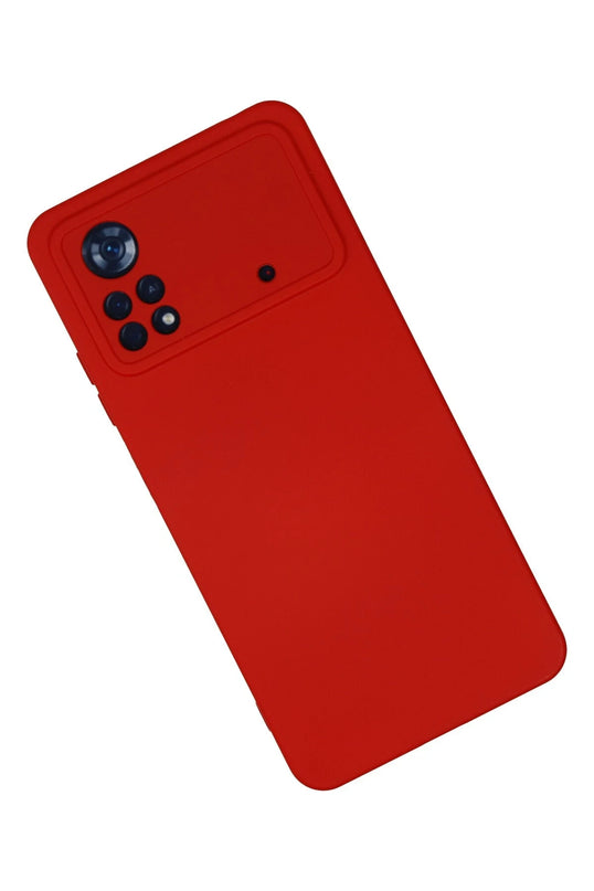 Xiaomi Poco X4 Pro 5G Nano içi Kadife Silikon Kılıf - Kırmızı 2