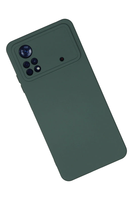 Xiaomi Poco X4 Pro 5G Nano içi Kadife Silikon Kılıf - Koyu Yeşil 2