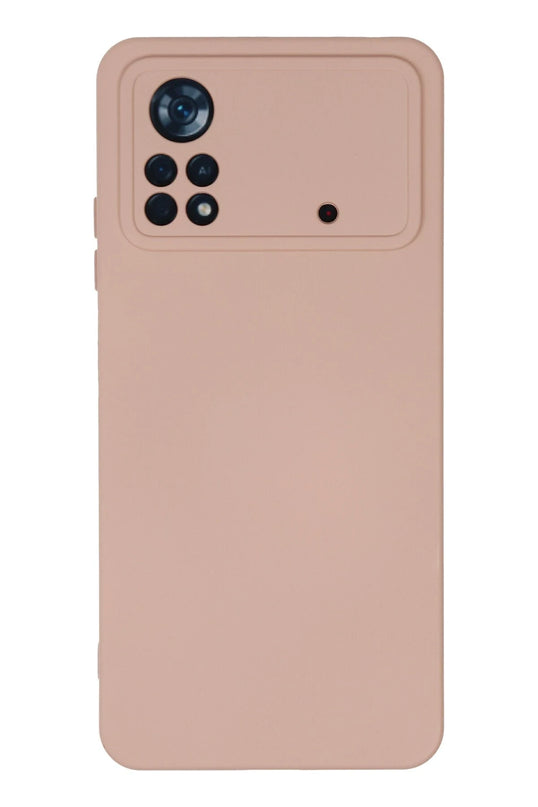 Xiaomi Poco X4 Pro 5G Nano içi Kadife Silikon Kılıf - Pudra
