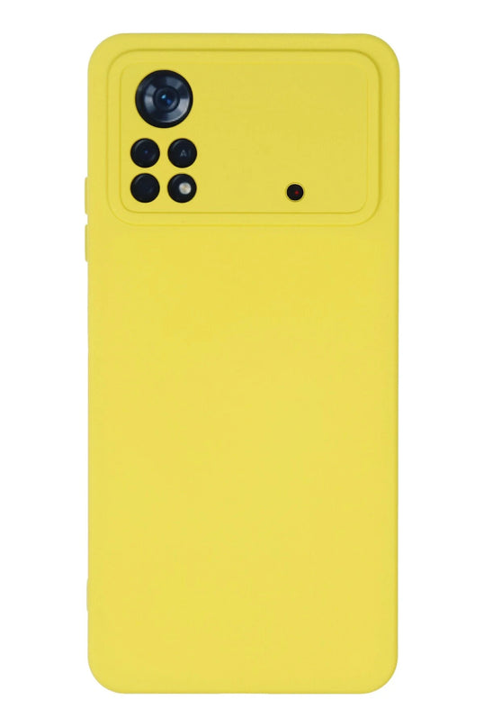 Xiaomi Poco X4 Pro 5G Nano içi Kadife Silikon Kılıf - Sarı