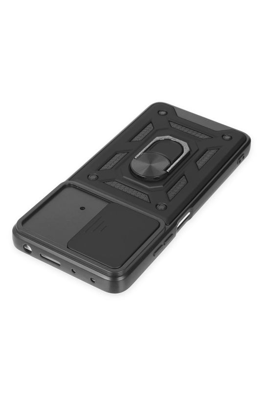 Xiaomi Poco X4 Pro 5G Pars Lens Yüzüklü Silikon Kılıf - Siyah 4