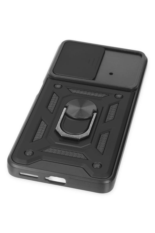 Xiaomi Poco X4 Pro 5G Pars Lens Yüzüklü Silikon Kılıf - Siyah 5