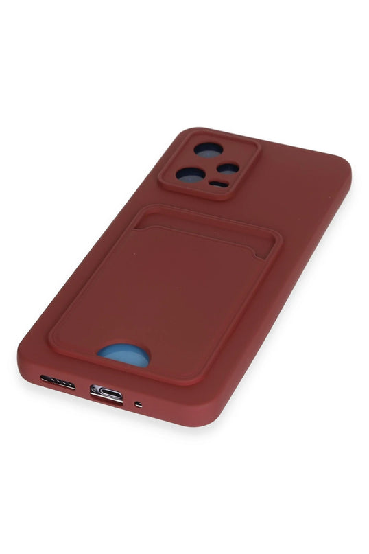 Xiaomi Poco X5 5G Kelvin Kartvizitli Silikon Kılıf - Bordo 4