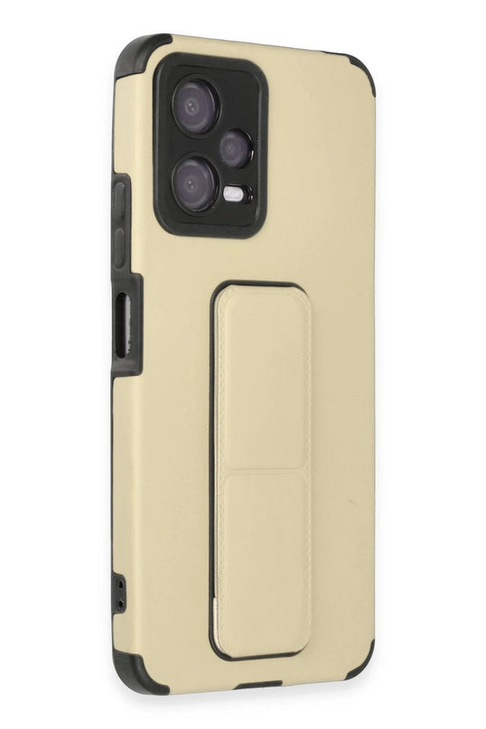 Xiaomi Poco X5 5G Mega Standlı Silikon Kılıf - Gold 2