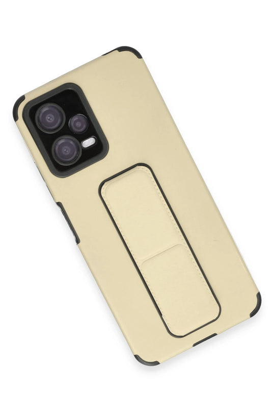 Xiaomi Poco X5 5G Mega Standlı Silikon Kılıf - Gold 3