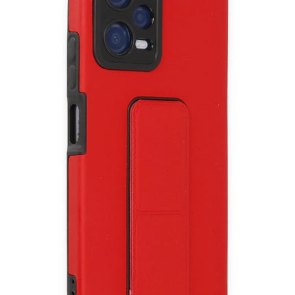 Xiaomi Poco X5 5G Mega Standlı Silikon Kılıf - Kırmızı 2