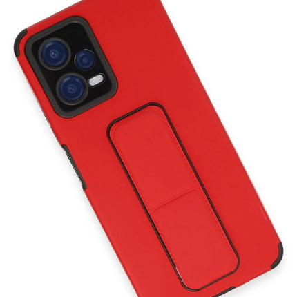 Xiaomi Poco X5 5G Mega Standlı Silikon Kılıf - Kırmızı 3