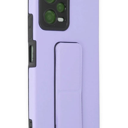 Xiaomi Poco X5 5G Mega Standlı Silikon Kılıf - Lila 2