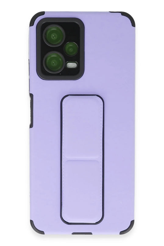 Xiaomi Poco X5 5G Mega Standlı Silikon Kılıf - Lila