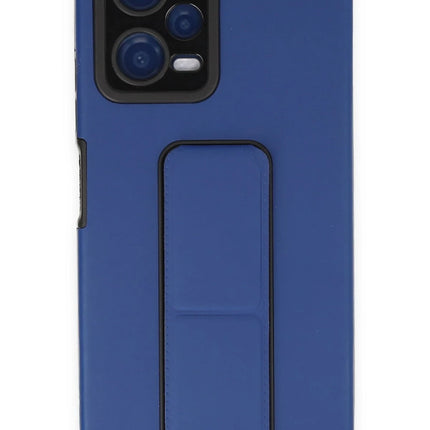 Xiaomi Poco X5 5G Mega Standlı Silikon Kılıf - Mavi