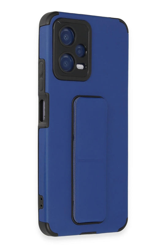 Xiaomi Poco X5 5G Mega Standlı Silikon Kılıf - Mavi 2