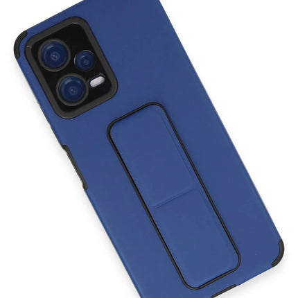 Xiaomi Poco X5 5G Mega Standlı Silikon Kılıf - Mavi 3