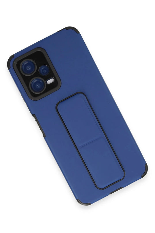 Xiaomi Poco X5 5G Mega Standlı Silikon Kılıf - Mavi 3