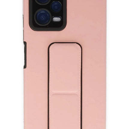 Xiaomi Poco X5 5G Mega Standlı Silikon Kılıf - Pudra