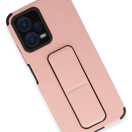 Xiaomi Poco X5 5G Mega Standlı Silikon Kılıf - Pudra 3